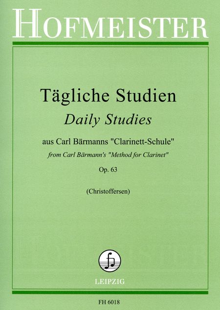 Baermann - Daily Studies from Op63 Complete - Clarinet Solo Hofmeister FH6018