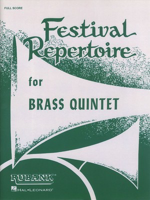 Festival Repertoire for Brass Quintet - Full Score - Various - Rubank Publications Brass Quintet Score