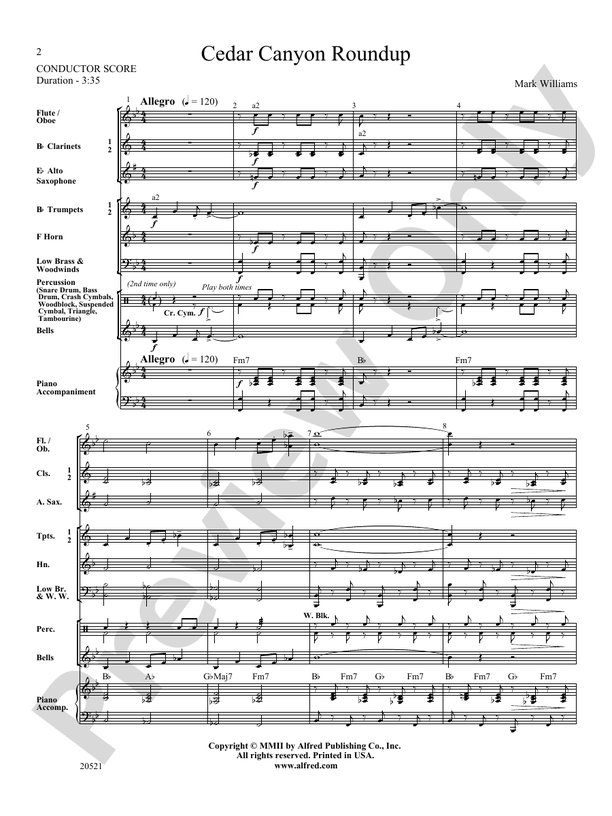 Cedar Canyon Roundup - Concert Band Conductor Score & Parts (Digital Download)