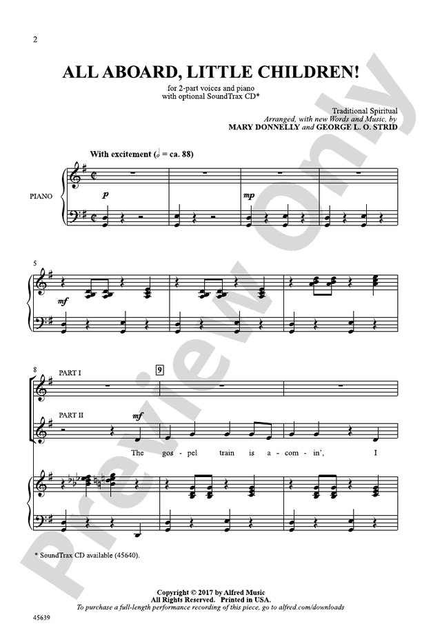 All Aboard, Little Children! - 2-Part Choral Octavo (Digital Download)
