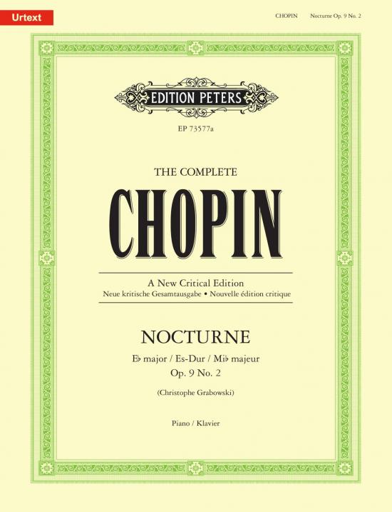 Chopin - Nocturne in EbMaj Op9/2 - Piano Solo - Peters EP73577A