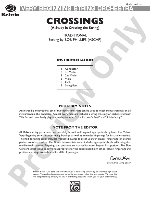 Crossings – String Orchestra Conductor Score & Parts (Digital Download)