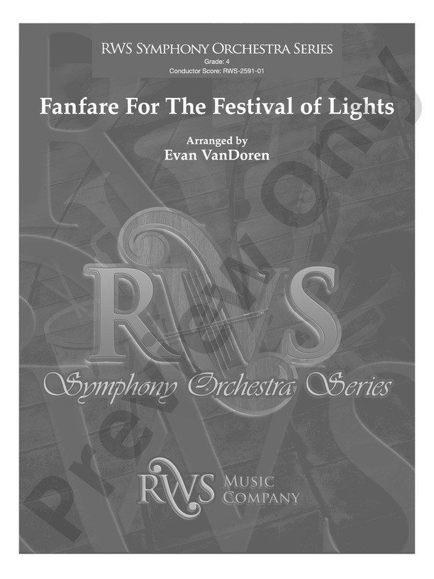 Fanfare For The Festival of Lights - Full Orchestra Conductor Score & Parts (Digital Download)