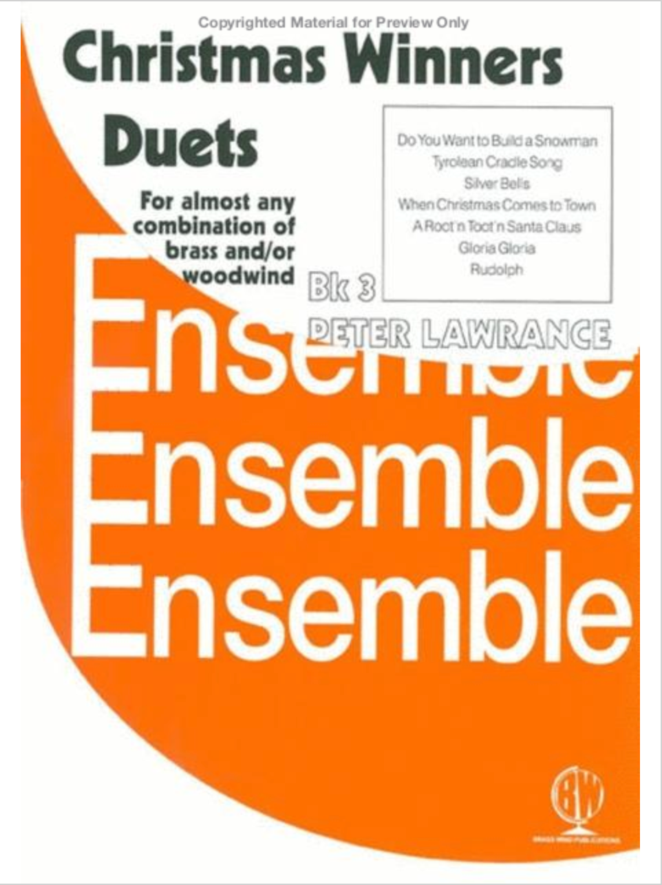 Christmas Winners Duets Book 3 - Flexible 2-Part by Lawrance Brass Wind BW0823