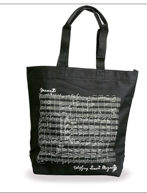 Shopping or Music Bag Black Mozart