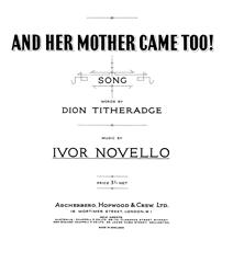 And Her Mother Came Too! - Eb Major Vocal/Piano (Digital Download)