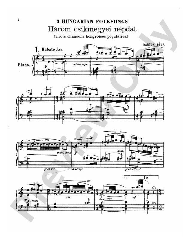 Bartok - Album for Piano - Piano Solo (Digital Download)