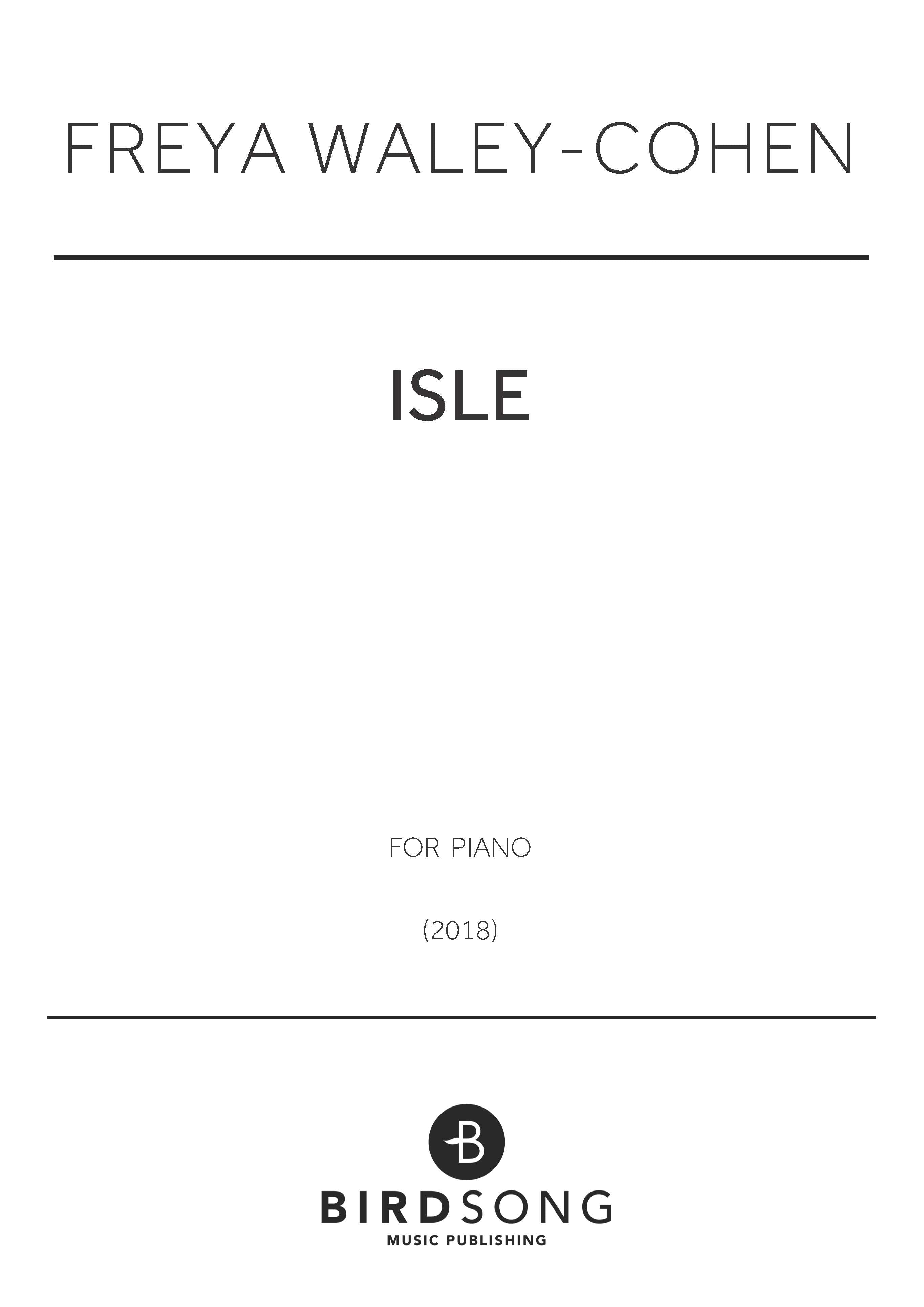 Waley-Cohen - Isle - Piano Solo (Digital Download)