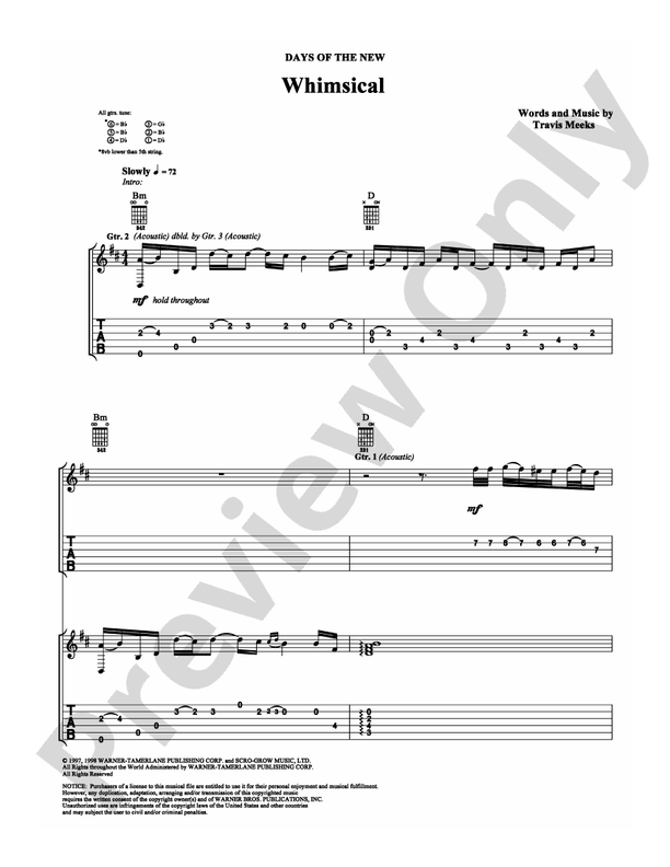 Whimsical - Guitar TAB (Digital Download)