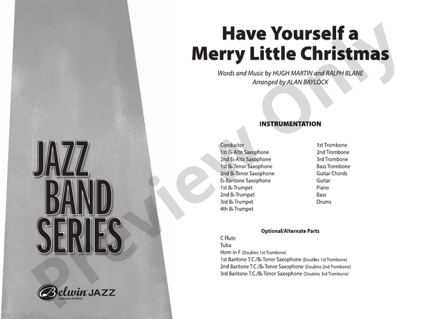 Have Yourself a Merry Little Christmas - Jazz Ensemble Conductor Score & Parts(Digital Download)