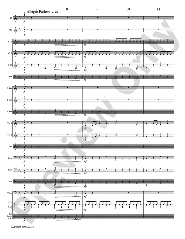 La Forza Scura (The Dark Force) - Concert Band Conductor Score & Parts (Digital Download)