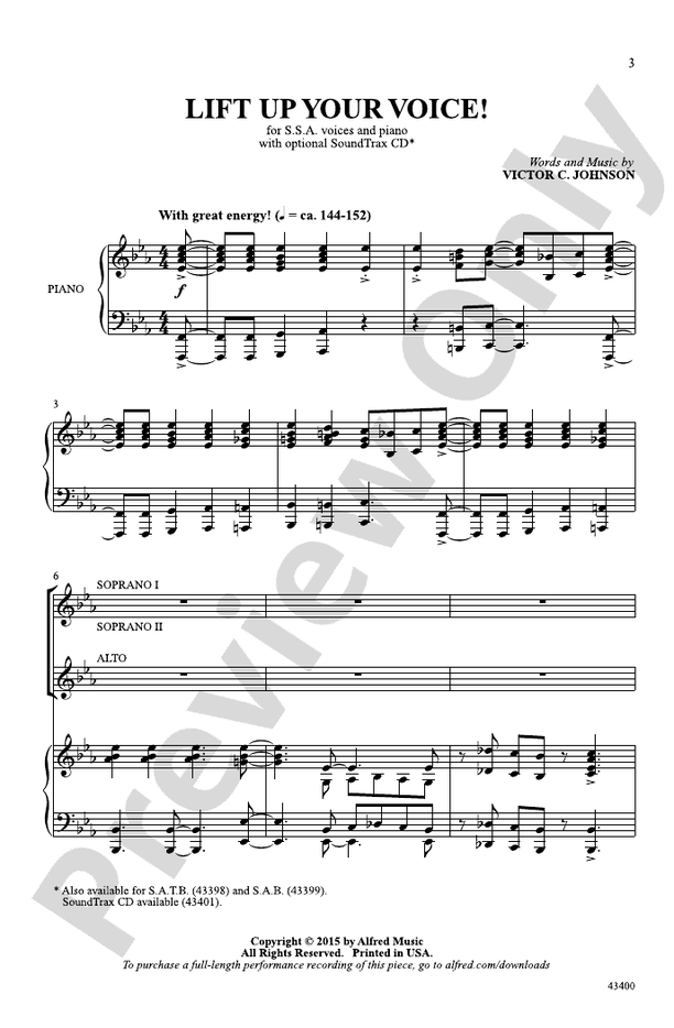 Lift Up Your Voice! – SSA Choral Octavo (Digital Download)