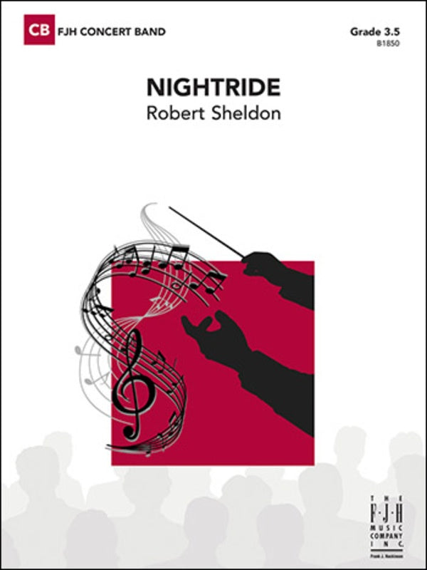 Sheldon - Nightride - Concert Band Grade 3.5 Score/Parts FJH B1850