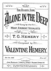 Alone In The Deep - D Major Vocal/Piano (Digital Download)