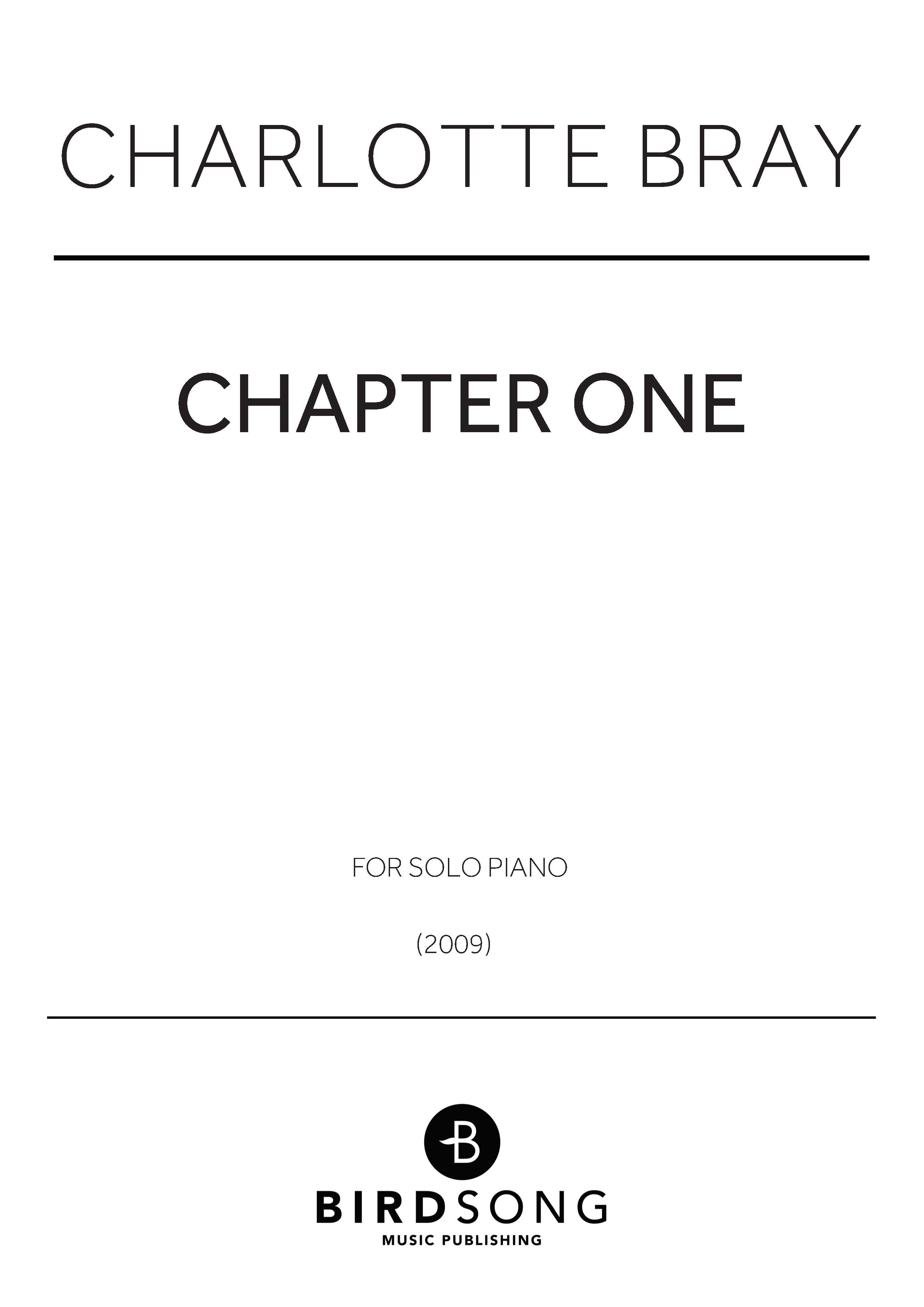 Bray - Chapter One - Piano Solo (Digital Download)