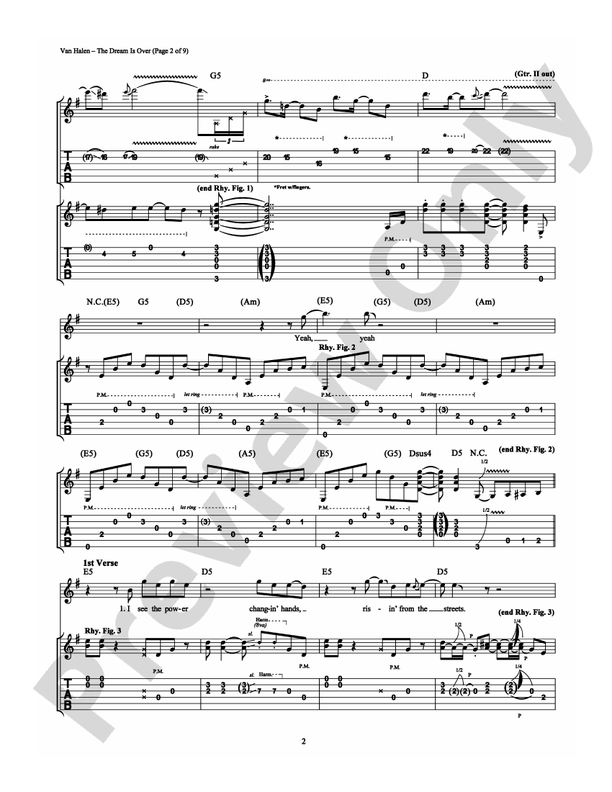 The Dream Is Over - Guitar TAB (Digital Download)