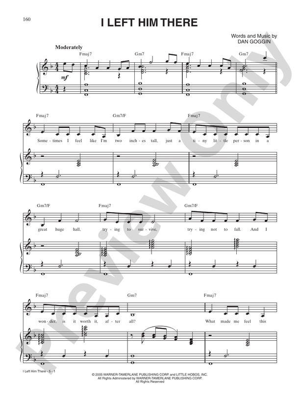 I Left Him There (from Nunsensations) - PVG (Digital Download)