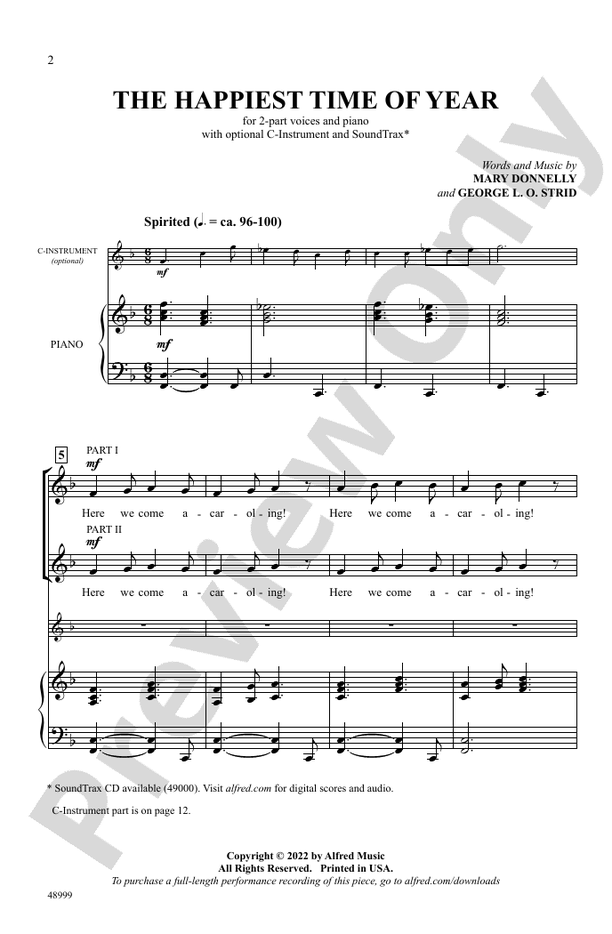 The Happiest Time of Year - 2 Part Treble Choral Octavo (Digital Download)