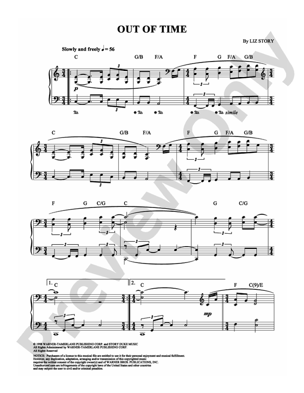 Out Of Time - Piano (Digital Download)