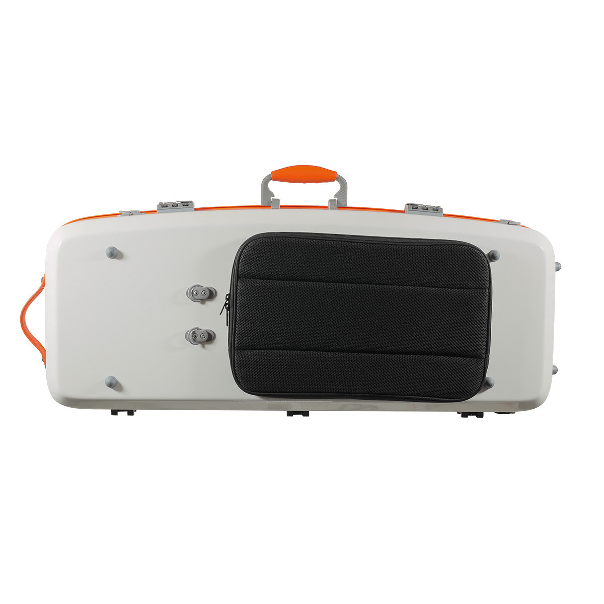 JML Carbon Fibre Adjustable 2.3 Oblong Viola Case White/Orange 15-16.5"