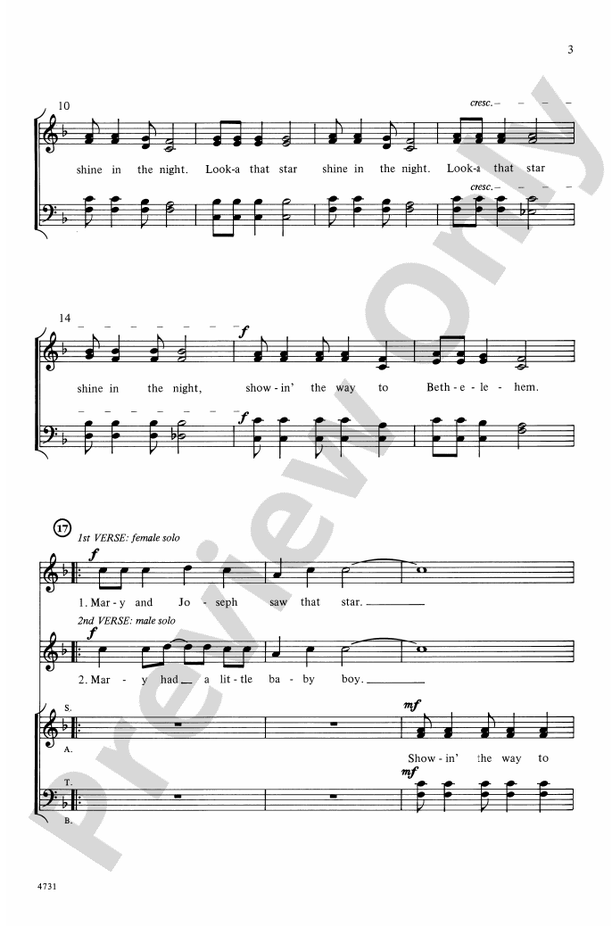 Look-A That Star – SATB, a cappella Choral Octavo (Digital Download)