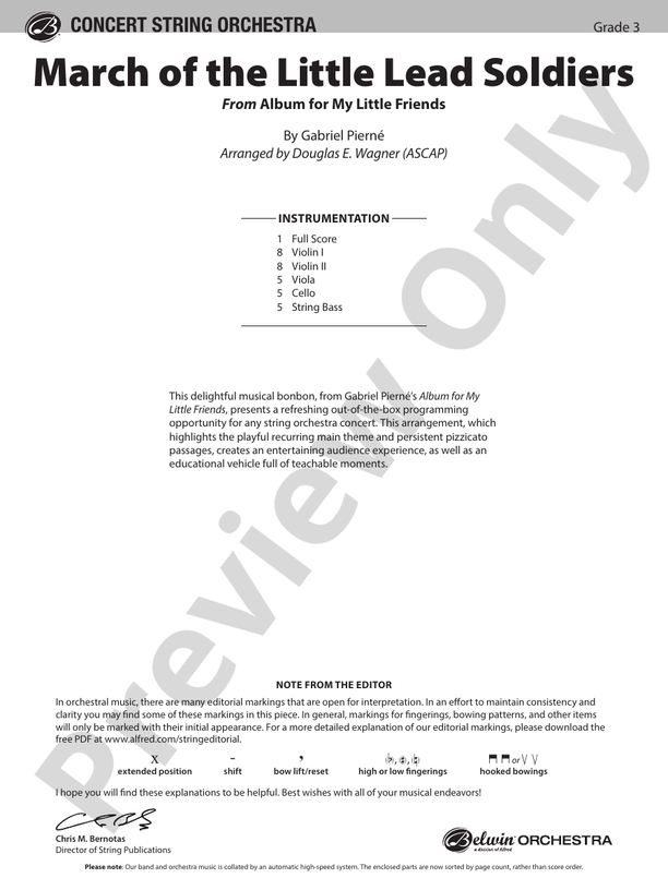 March of the Little Lead Soldiers - String Orchestra Conductor Score & Parts (Digital Download)