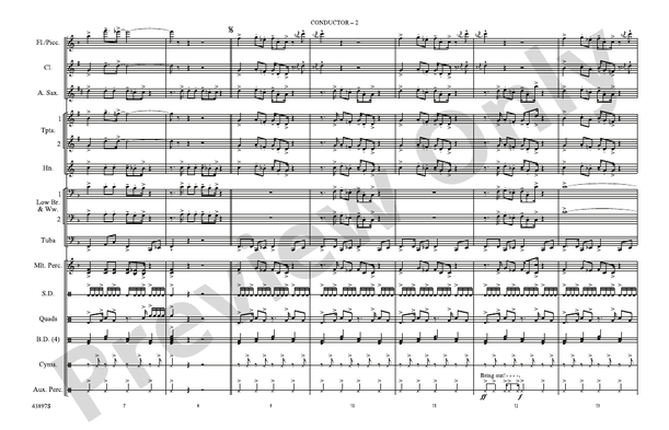 Fireball – Marching Band Conductor Score & Parts (Digital Download)