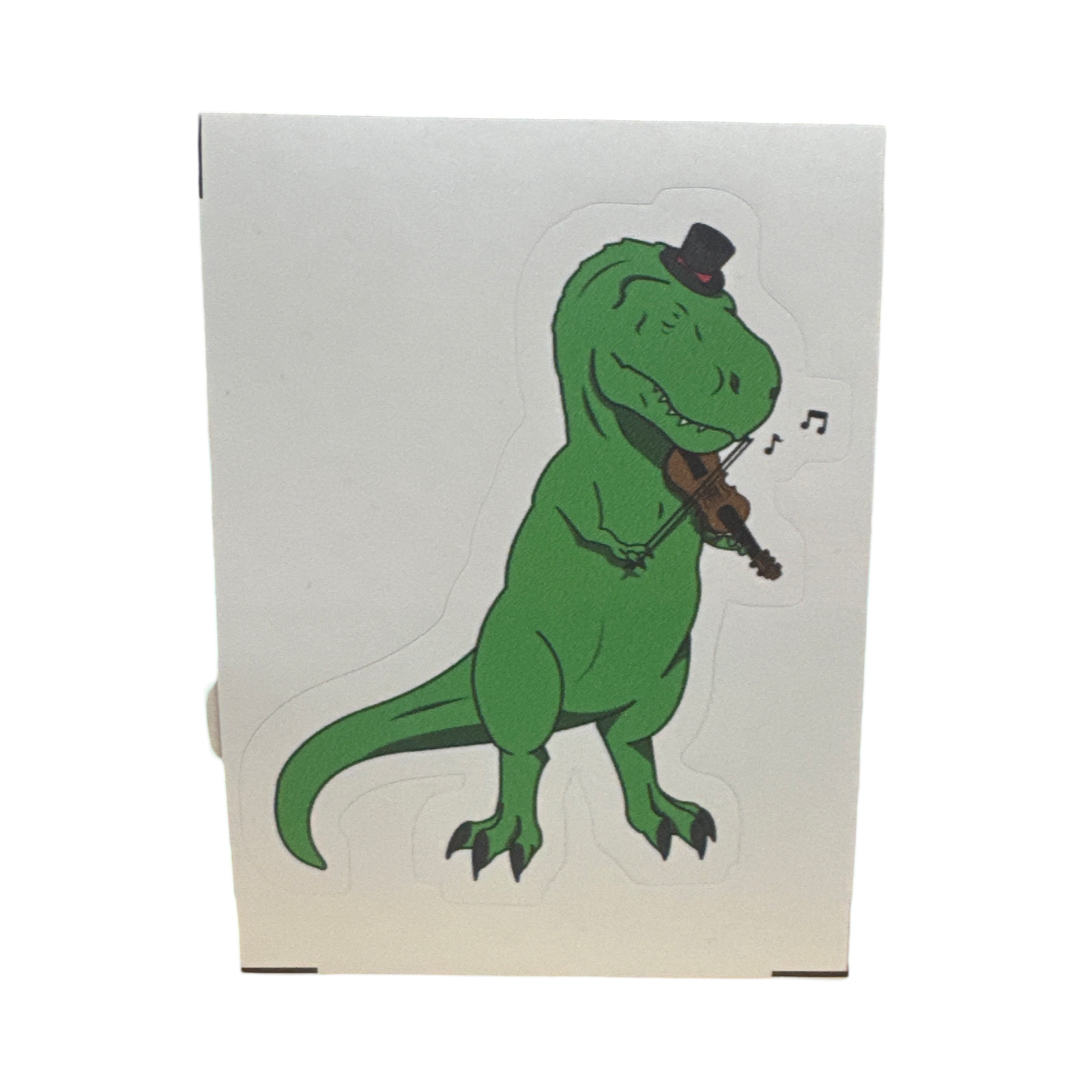 Sticker Dinosaur Playing the Violin