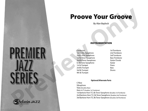 Proove Your Groove – Jazz Ensemble Conductor Score & Parts (Digital Download)