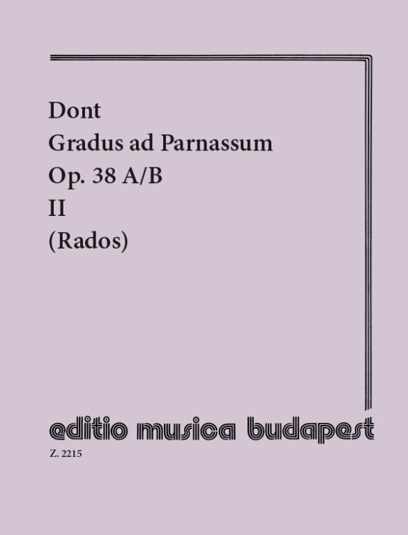 Dont - Gradus ad Parnassum Op38/1 - Violin/2nd Violin Accompaniment EMB Z2214