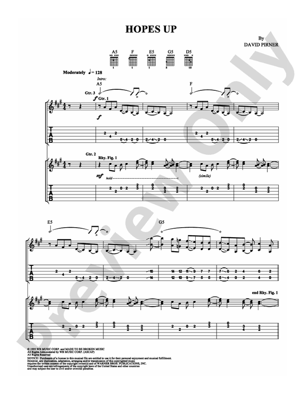 Hopes Up - Guitar TAB (Digital Download)