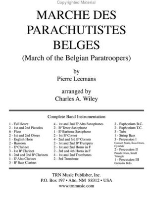 Marche Des Parachutists Belges Cb3.5 -