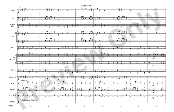 Escape (from Guardians of the Galaxy) – Marching Band Conductor Score & Parts (Digital Download)