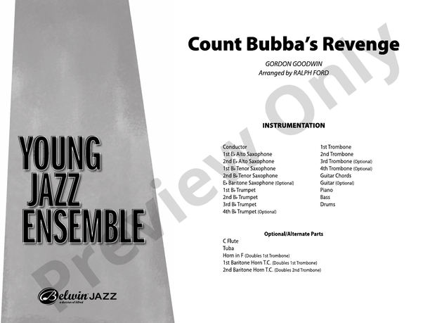Count Bubba's Revenge (Grade 2) - Jazz Ensemble Conductor Score & Parts(Digital Download)