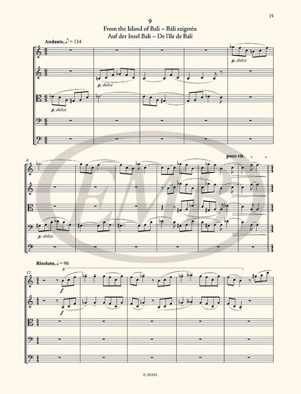 Bartok - The Microcosm of String Ensemble Music Volume 4 - String Orchestra edited by Soos/Borsos EMB Z20034