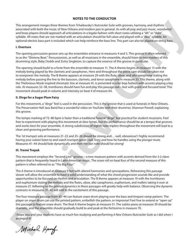 A New Orleans Nutcracker Suite - Concert Band Conductor Score & Parts (Digital Download)