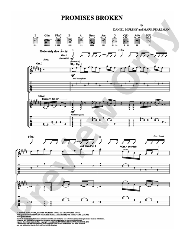 Promises Broken - Guitar TAB (Digital Download)