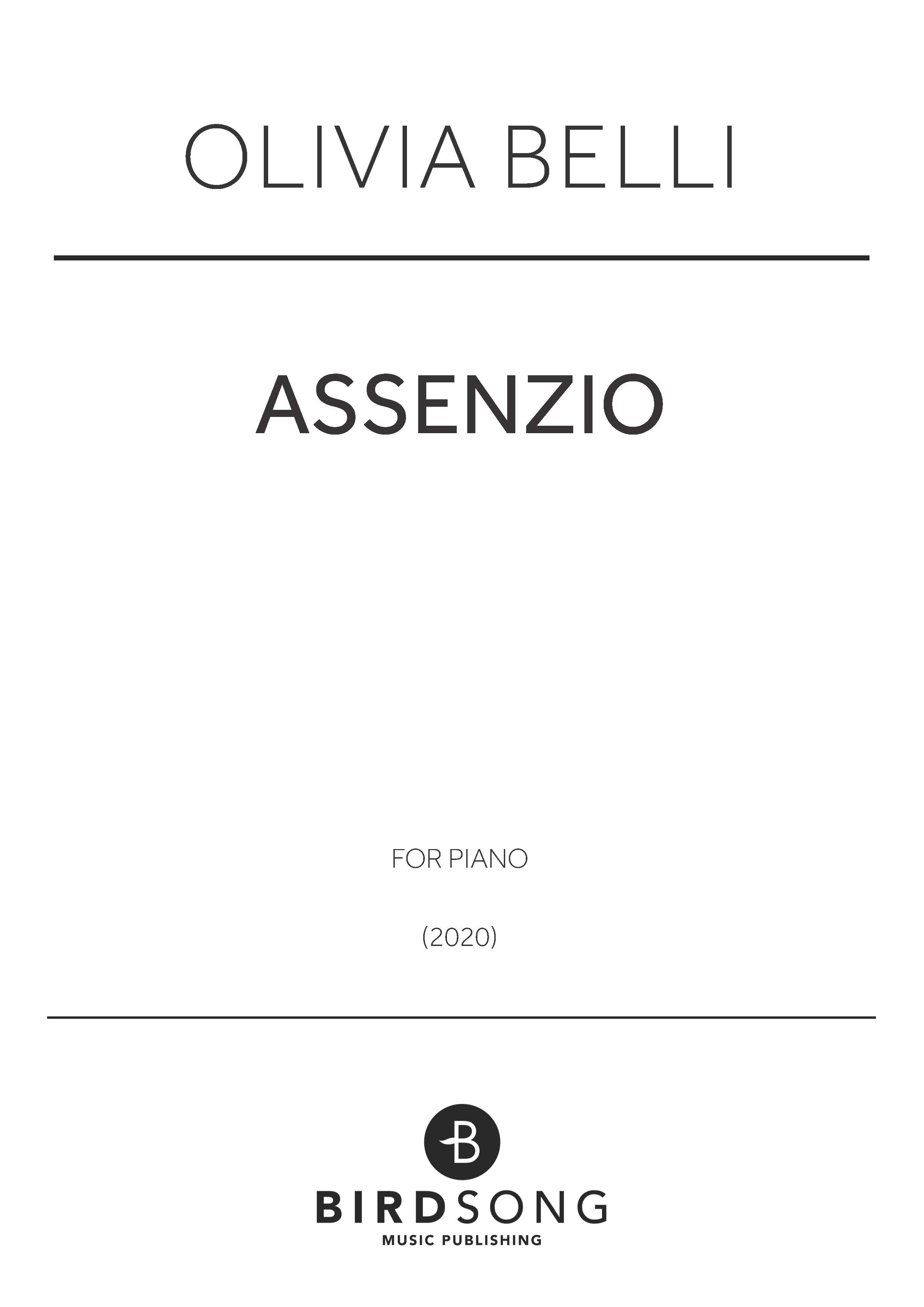 Belli - Assenzio - Piano Solo (Digital Download)