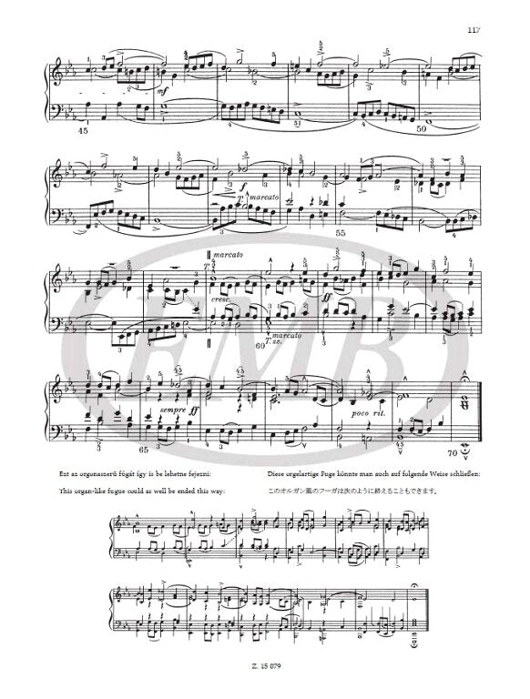Bach - The Well-Tempered Clavier Volume 1 - Piano Solo arranged Bartok EMB Z15079