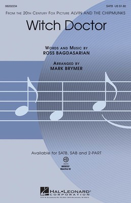 Witch Doctor - (from Alvin and the Chipmunks) - SAB Mark Brymer Hal Leonard Choral Score Octavo