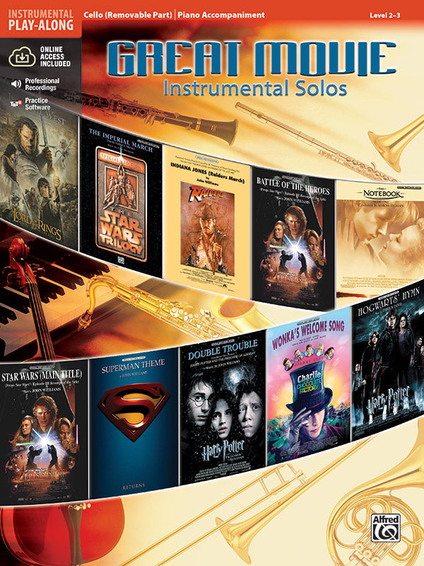 Great Movie Inst Solos Cello & Piano Bk/CD