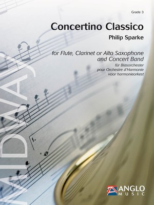 Concertino Classico for Flute and Concert Band - Grade 4 - Score and Parts - Philip Sparke - Anglo Music Press Score/Parts