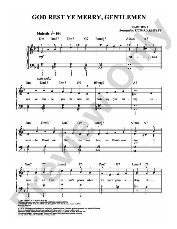 God Rest Ye Merry, Gentlemen - DSM-PS-0007590 - Easy Piano (Digital Download)