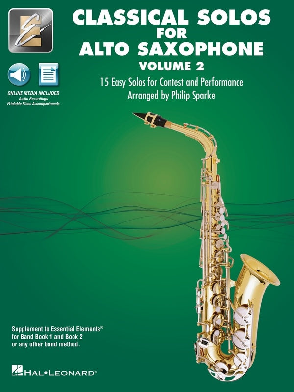 Classical Solos Volume 2 - Alto Saxophone/Media Access Online Hal Leonard 870105