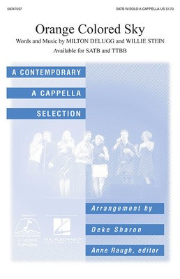 Orange Colored Sky - Milton DeLugg|Willie Stein - TTBB Deke Sharon Hal Leonard Choral Score Octavo