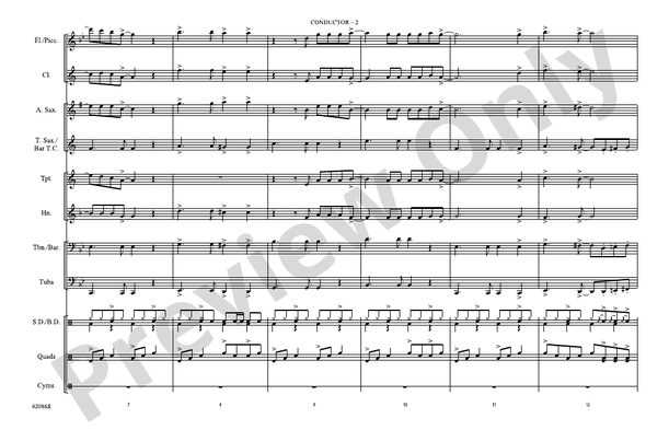 Too Close – Marching Band Conductor Score & Parts (Digital Download)