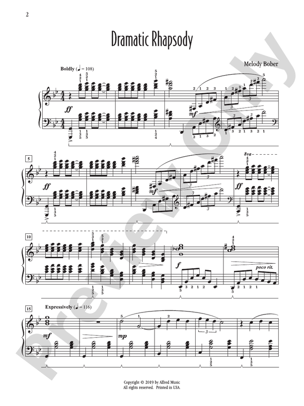 Dramatic Rhapsody - Piano (Digital Download)