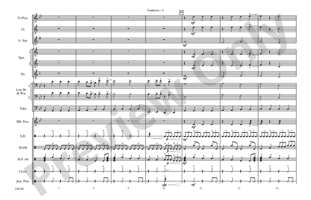 I Kissed a Girl – Marching Band Conductor Score & Parts (Digital Download)