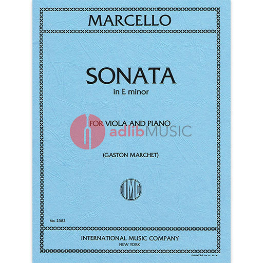 Marcello - Sonata in Emin - Viola/Piano Accompaninment IMC IMC2382