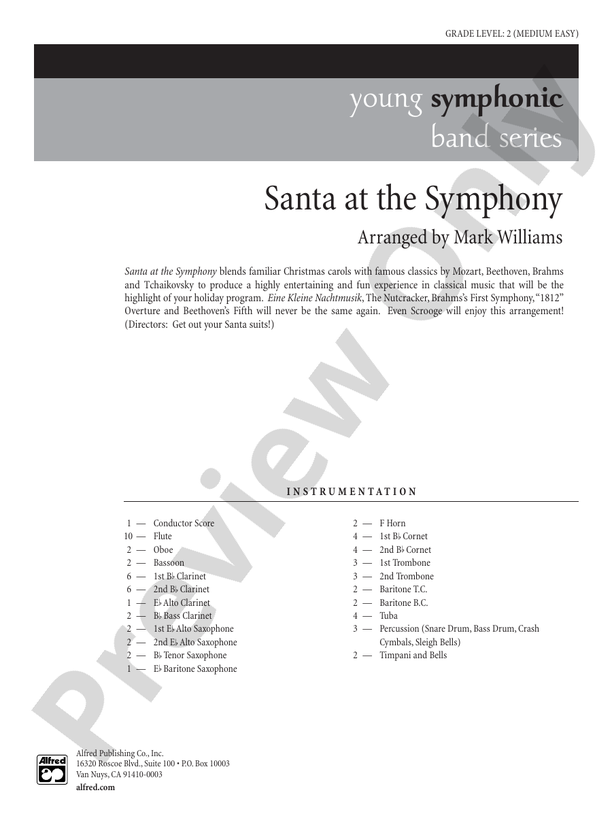 Santa at the Symphony - Concert Band Conductor Score & Parts (Digital Download)